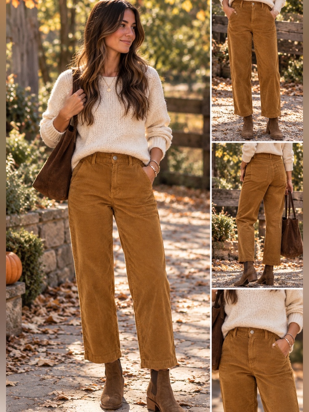 Everlane Corduroy Wide Leg Pants Brown Size 2